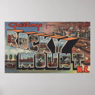 Rocky Mount, North Carolina - Großbuchstaben Poster