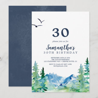 Rocky Mountain 30. Geburtstag Einladung