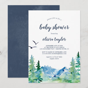 Rocky Mountain Baby Dusche Einladung