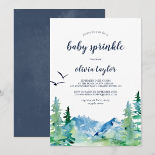Rocky Mountain Baby Sprinkle Einladung