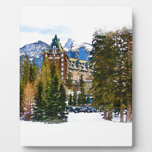 Rocky Mountain Castle - Banff Kanada Fotoplatte