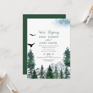 Rocky Mountain Destination Elopement Empfang Einladung