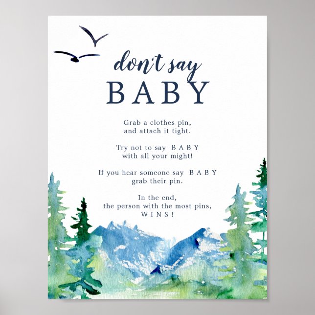 Rocky Mountain Don't Say Baby Game Sign Poster (Vorne)