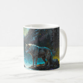 Rocky Mountain Grauer Wolf Art Kaffeetasse