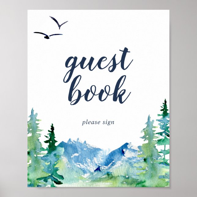 Rocky Mountain Guest Book Sign Poster (Vorne)