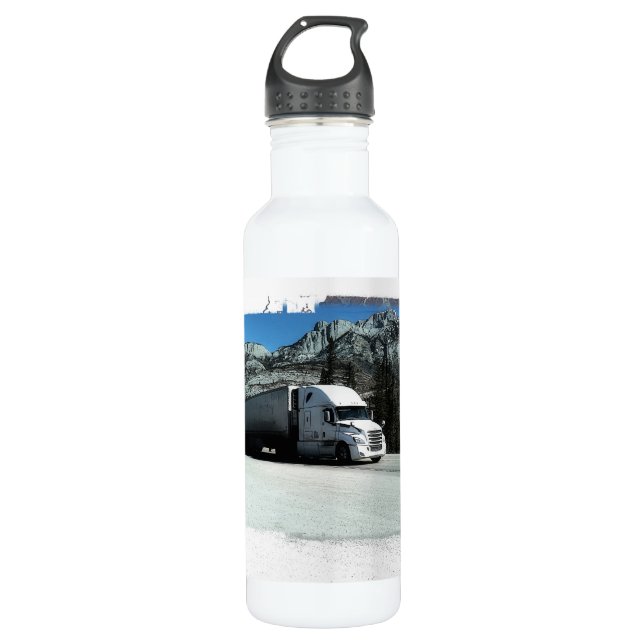 Rocky Mountain Hauler - Lkw-Fahrer Edelstahlflasche (Vorderseite)