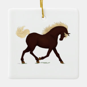 Rocky Mountain Horse Individuelles Equine Weihnach Keramikornament