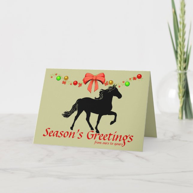 Rocky Mountain Horse Silhouette Weihnachten (Vorderseite)