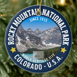 Rocky Mountain Landscape – Travel Photography  Keramik Ornament