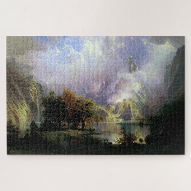 Rocky Mountain Landschaft, Albert Bierstadt (Horizontal)