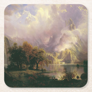 Rocky Mountain Landschaft Majestic Landschaft Rechteckiger Pappuntersetzer