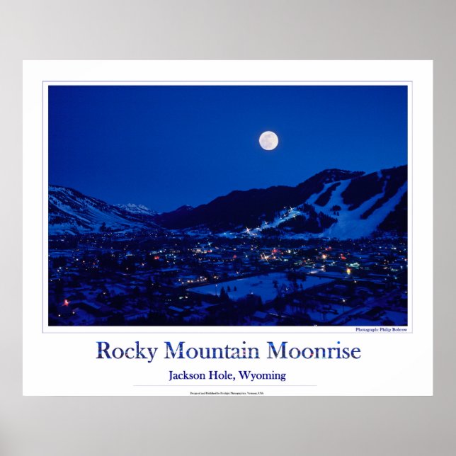 Rocky Mountain Moonrise Poster (Vorne)