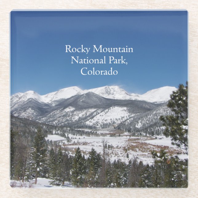 Rocky Mountain National Park, Colorado Glasscoaste Glasuntersetzer (Vorderseite)
