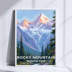 Rocky Mountain National Park Colorado Reise Kunst Poster