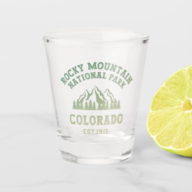 Rocky Mountain National Park Colorado USA Gradient Schnapsglas (Vorderseite)