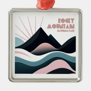 Rocky Mountain National Park Farbige Hügel Ornament Aus Metall