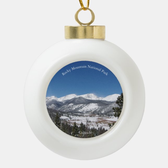 Rocky Mountain National Park Keramik Kugel-Ornament (Vorderseite)