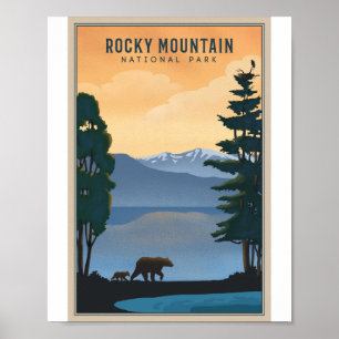 Rocky Mountain National Park Litho Kunstposter Poster