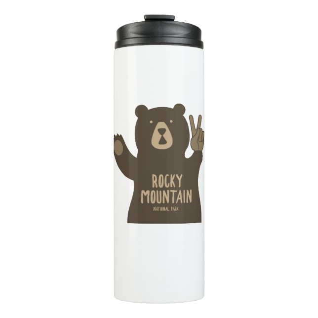 Rocky Mountain National Park Peace Bear Thermosbecher (Vorderseite)