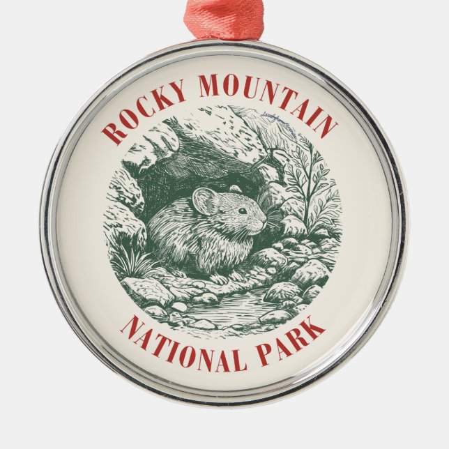 Rocky Mountain National Park Pika Ornament - R&G (Vorne)