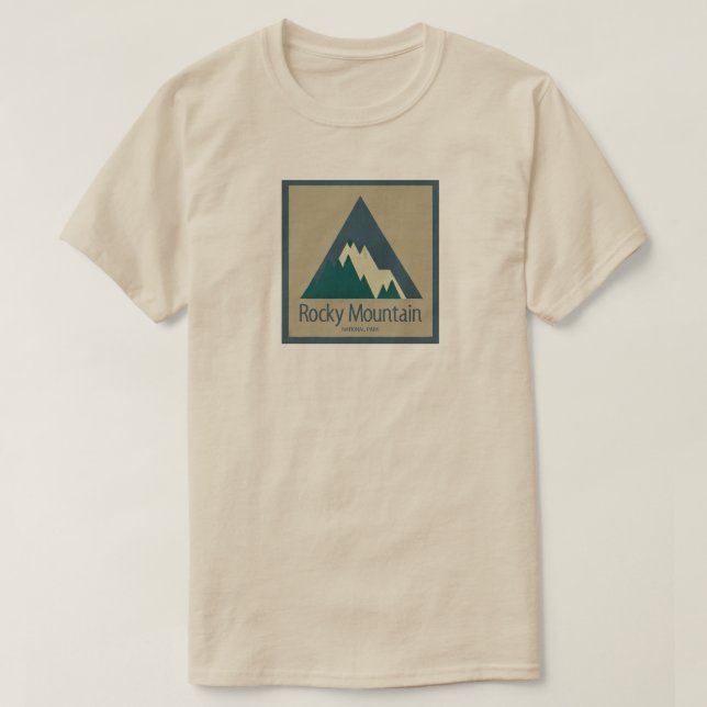 Rocky Mountain National Park Rustic T-Shirt (Design vorne)