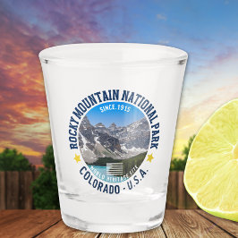 Rocky Mountain National Park Scenic Souvenir Schnapsglas