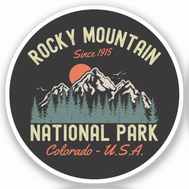 Rocky Mountain National Park Since 1915 Aufkleber (Vorderseite)