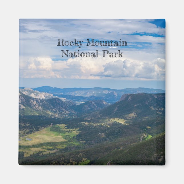 Rocky Mountain National Park Summer Vista Foto Magnet (Vorne)