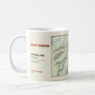 Rocky Mountain National Park Wanderweg Karte Tasse