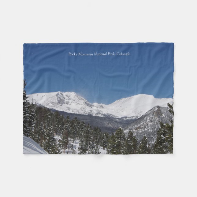 Rocky Mountain Nationalpark 2 Vliesdecke Fleecedecke (Vorderseite (Horizontal))