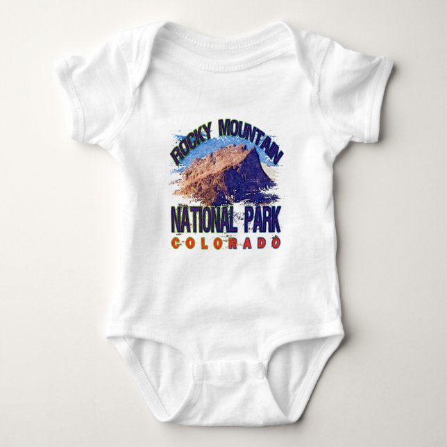 Rocky Mountain Nationalpark Baby Strampler (Vorderseite)