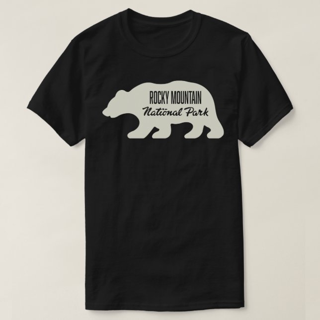 Rocky Mountain Nationalpark Bear Tan T-Shirt (Design vorne)