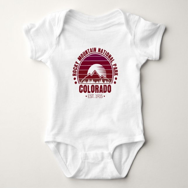 Rocky Mountain Nationalpark Colorado Baby Strampler (Vorderseite)