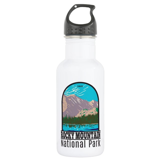 Rocky Mountain Nationalpark Colorado Bellinzona Edelstahlflasche (Vorderseite)