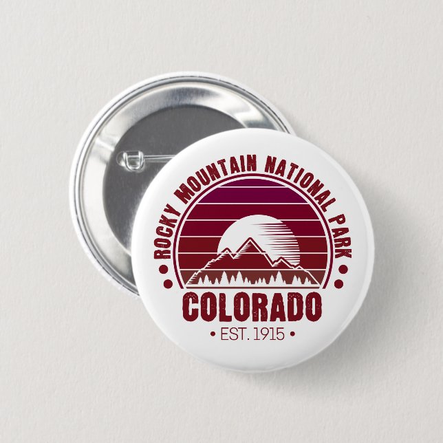 Rocky Mountain Nationalpark Colorado Button (Vorne & Hinten)