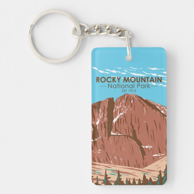 Rocky Mountain Nationalpark Colorado Doppelseitig Schlüsselanhänger (Vorderseite)