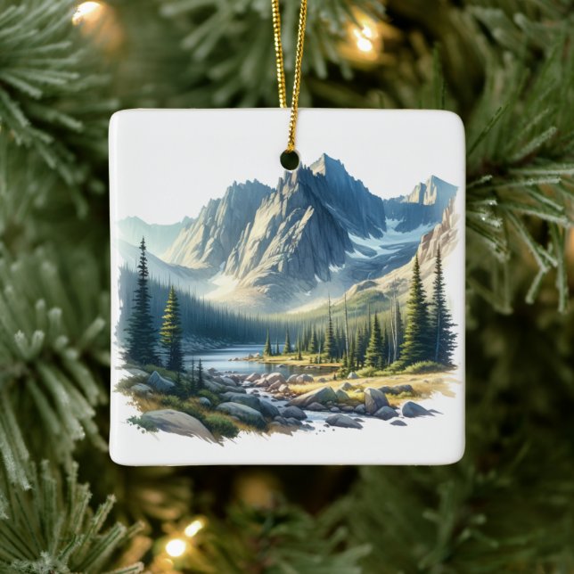 Rocky Mountain Nationalpark Colorado Keramikornament (Baum)