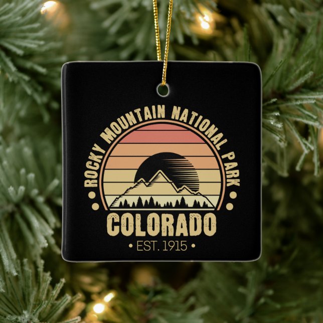 Rocky Mountain Nationalpark Colorado Keramikornament (Baum)