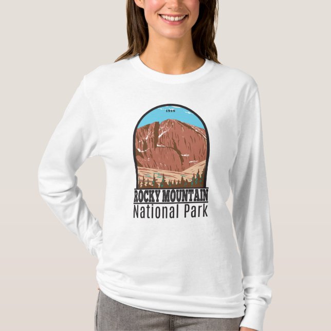 Rocky Mountain Nationalpark Colorado LongPeak T-Shirt (Vorderseite)