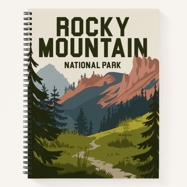 Rocky Mountain Nationalpark Colorado Notizbuch (Vorderseite)