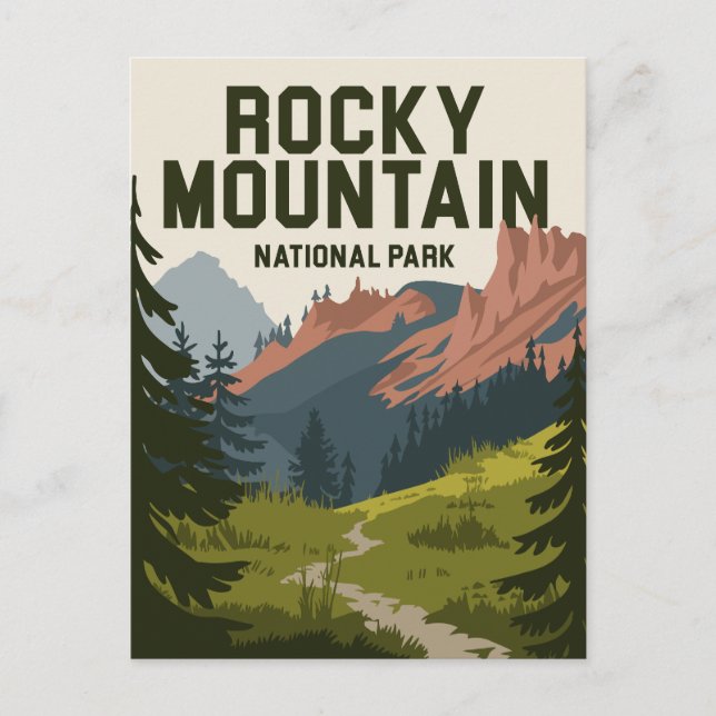 Rocky Mountain Nationalpark Colorado Postkarte (Vorderseite)