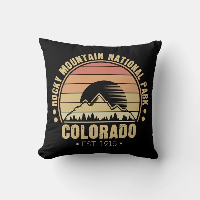 Rocky Mountain Nationalpark Colorado Rerto Kissen (Vorderseite)