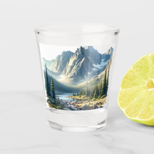 Rocky Mountain Nationalpark Colorado Schnapsglas (Vorderseite)