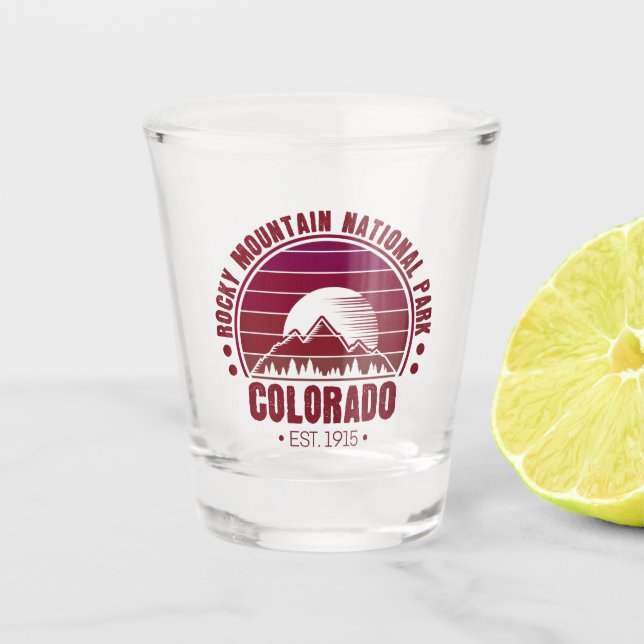 Rocky Mountain Nationalpark Colorado Schnapsglas (Vorderseite)