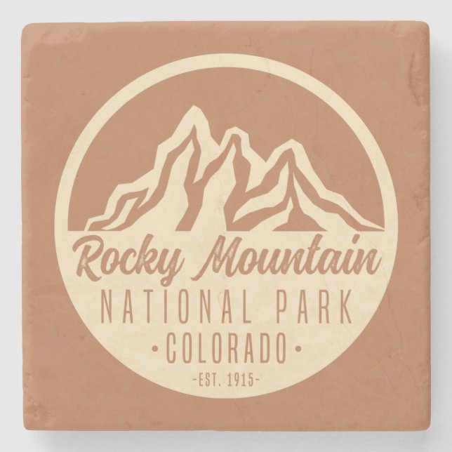 Rocky Mountain Nationalpark Colorado Steinuntersetzer (Vorderseite)
