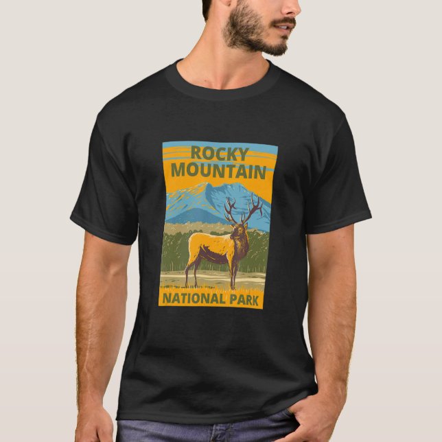 Rocky Mountain Nationalpark Colorado T-Shirt (Vorderseite)