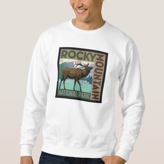 Rocky Mountain Nationalpark | Elch Sweatshirt (Vorderseite)