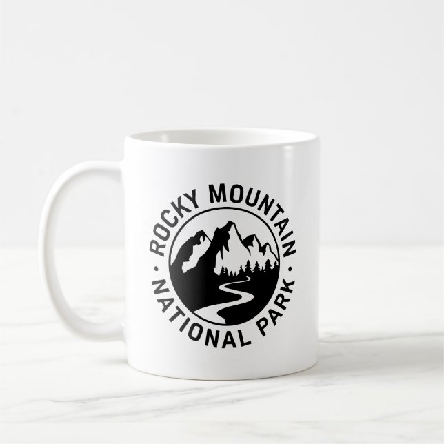 Rocky Mountain Nationalpark Emblem Kaffeetasse (Links)