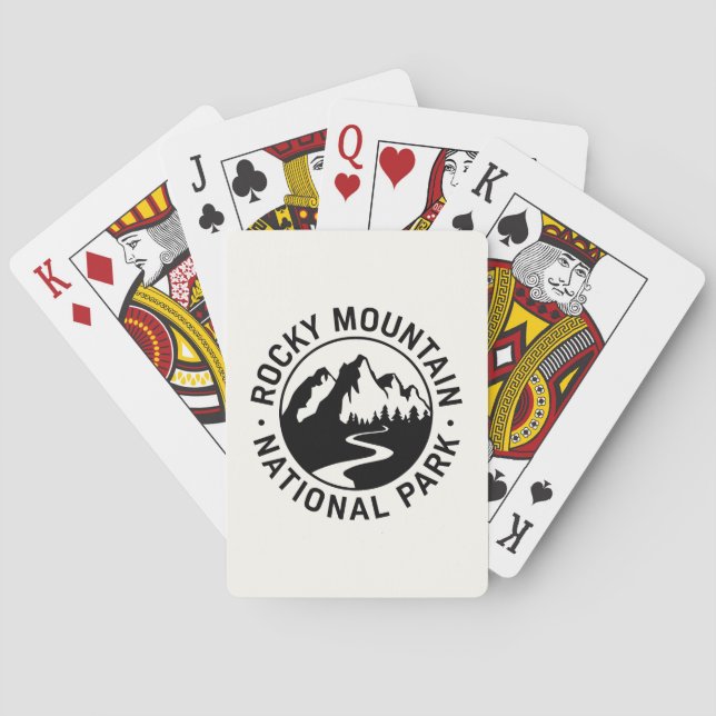 Rocky Mountain Nationalpark Emblem Spielkarten (Rückseite)
