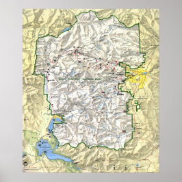 Rocky Mountain Nationalpark Karte Poster